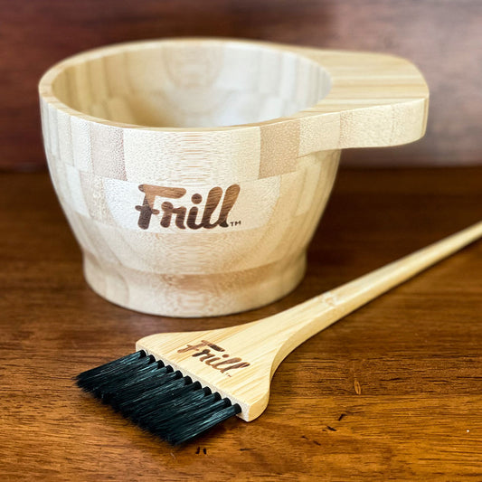 Single Bamboo Color Mixing Bowl and Brush